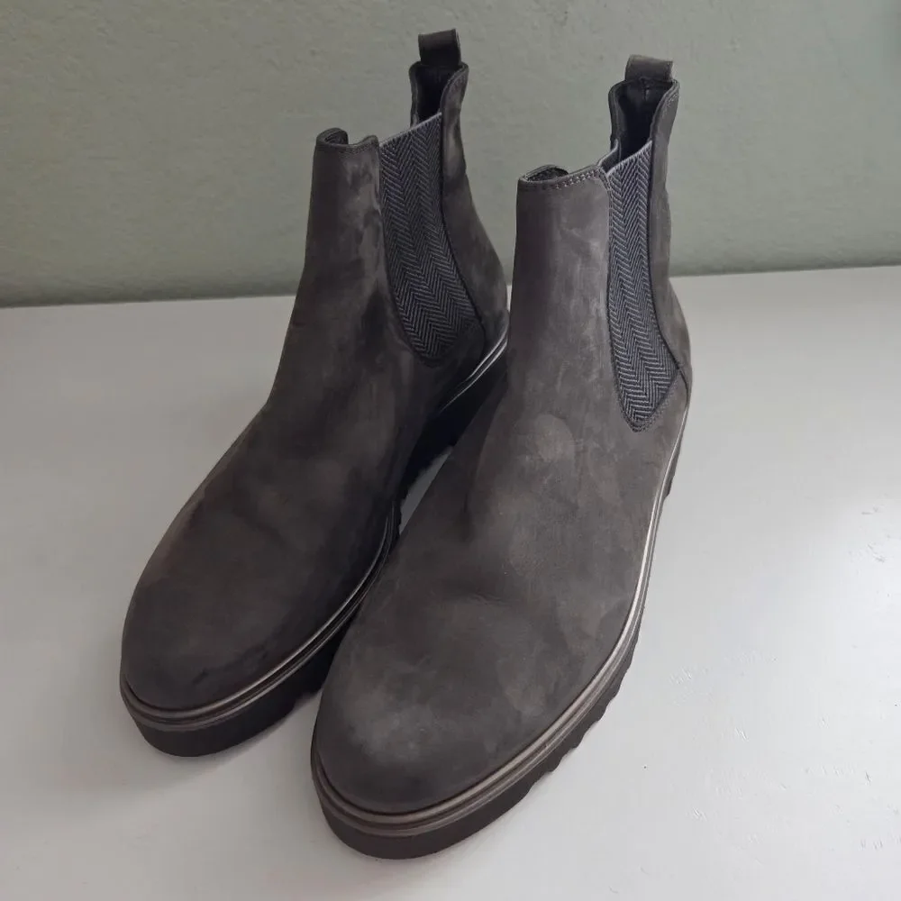Paul Green Vienna Lugged Sole Nubuck Chelsea Boots  UK4.5 US7